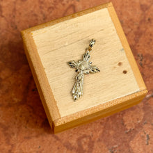 Load image into Gallery viewer, 10KT Yellow Gold Diamond-Cut Crucifix Cross Pendant
