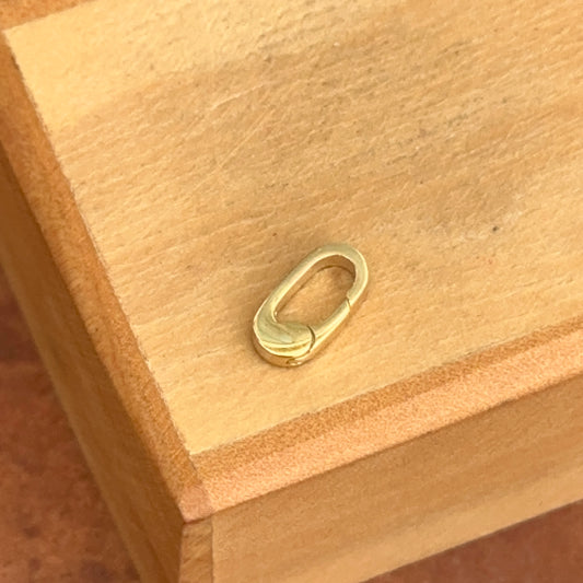 14KT Yellow Gold Push-In Charm Bail Holder/Connector Extender Pendant