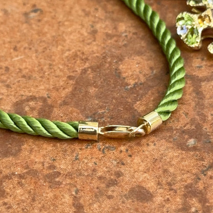 Estate 14KT Yellow Gold Peridot Citrine Amethyst Ornate Cross Pendant