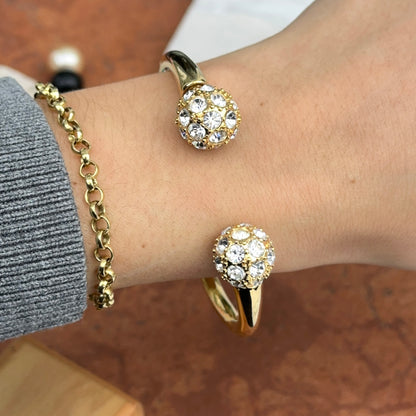 Yellow Gold-Plated Kenneth Jay Lane Interchangeable Multicolor Crystal Bracelet