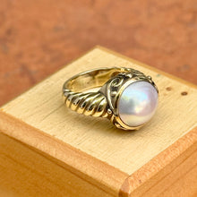 Load image into Gallery viewer, Estate 14KT Yellow Gold Etruscan Design Mabe Pearl Ring