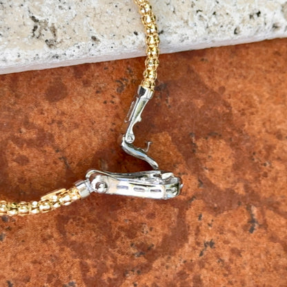 Gold-Plated Popcorn Mesh Diamond Horse Bit Bracelet