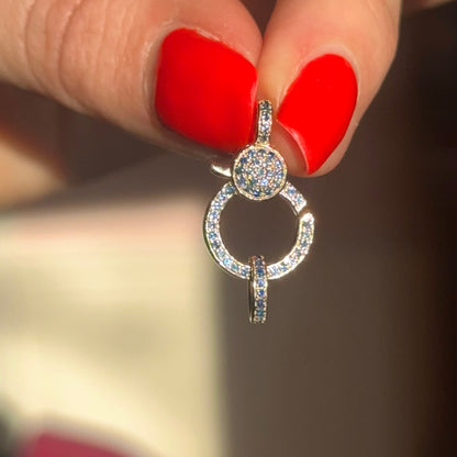 14KT Yellow Gold Blue Sapphire Pendant with Hinged Opening