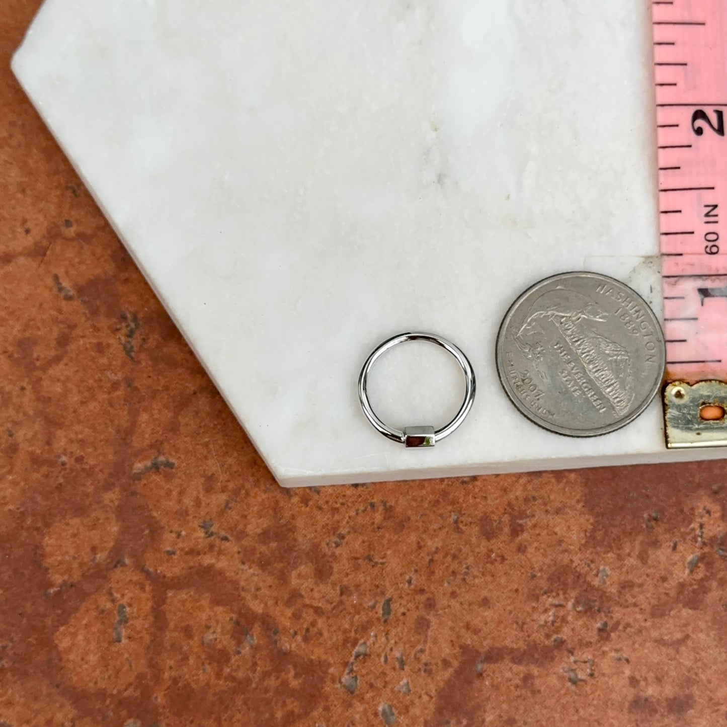 Sterling Silver Round Screw In Carabiner Clasp Enhancer