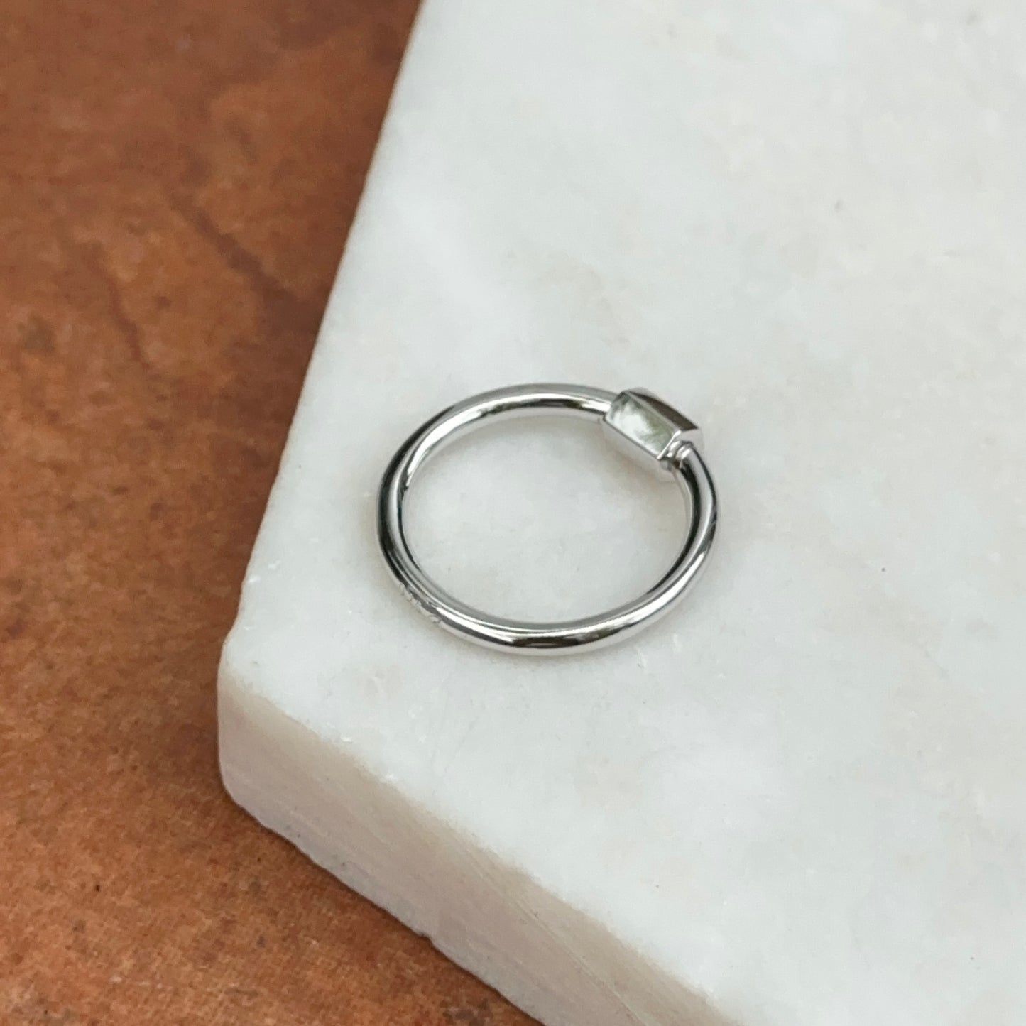 Sterling Silver Round Screw In Carabiner Clasp Enhancer