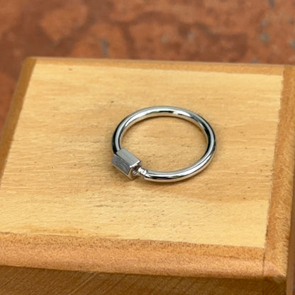 Sterling Silver Round Screw In Carabiner Clasp Enhancer