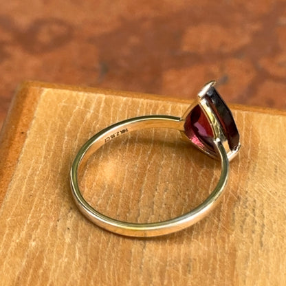 14KT Yellow Gold Pear Pink Tourmaline Solitaire Ring