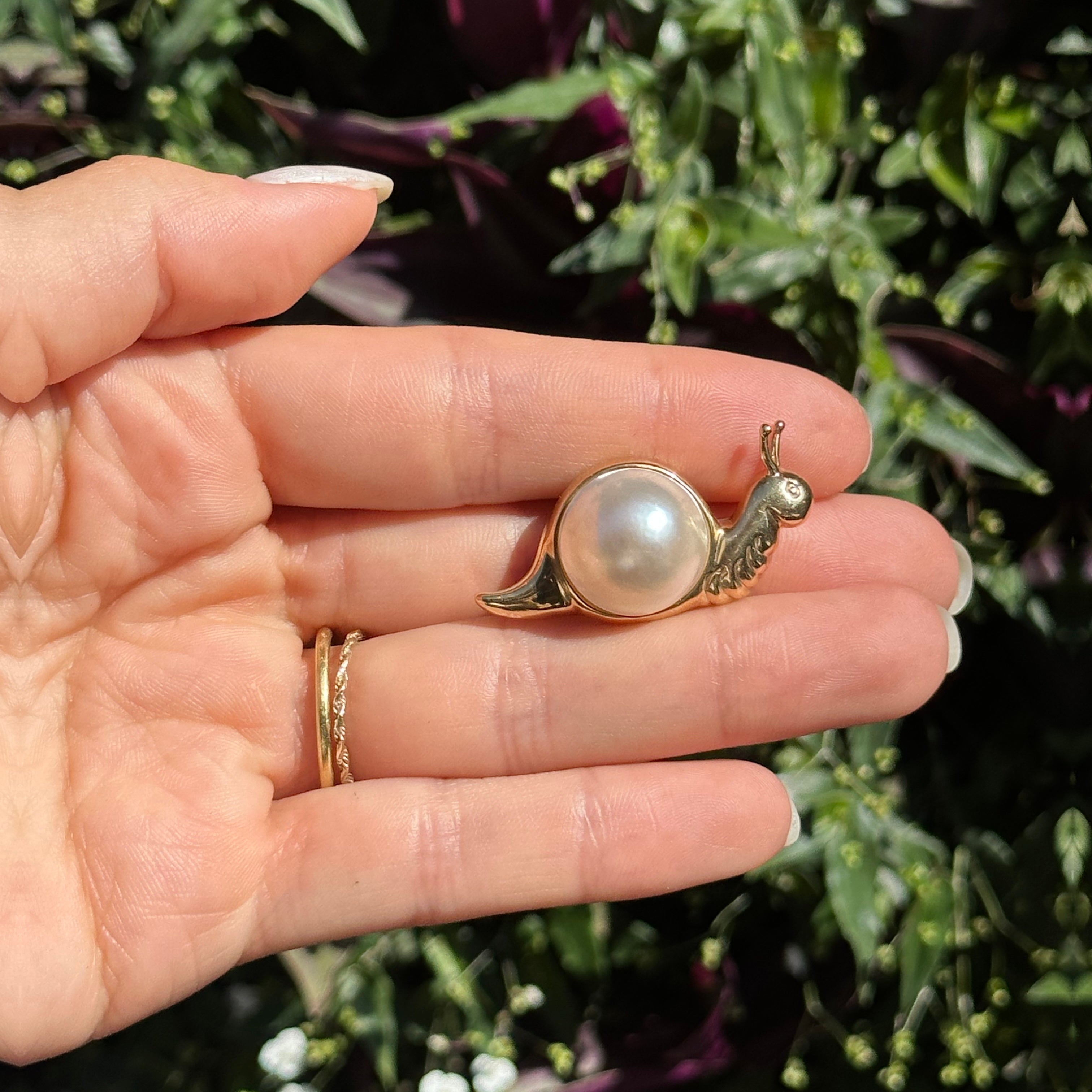 Sterling Silver Mabe 3 Pearls Brooch/Pin designed by Elyse store