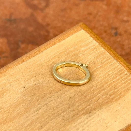 18KT Yellow Gold Push-In Charm Bail Holder/Connector