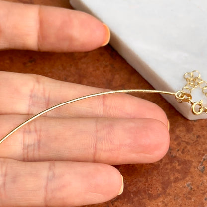 14KT Yellow Gold Sparkle 1mm Round Collar Necklace