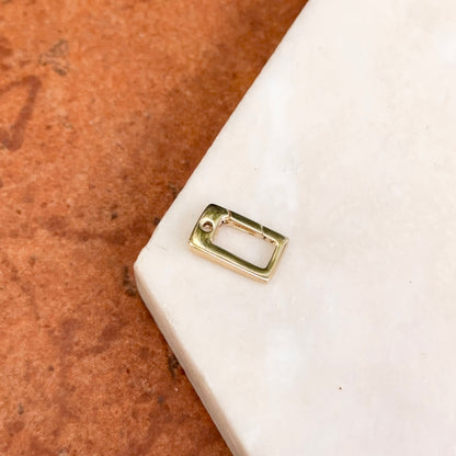 14KT Yellow Gold Rectangle Charm Bail / Holder