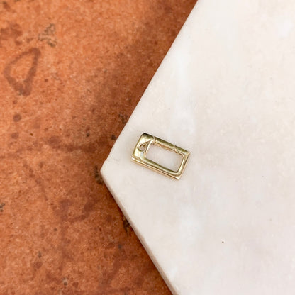 14KT Yellow Gold Rectangle Charm Bail / Holder