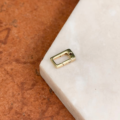 14KT Yellow Gold Rectangle Charm Bail / Holder