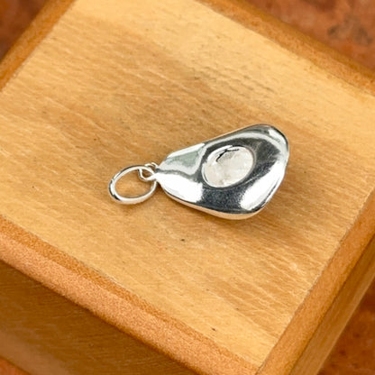 Sterling Silver Cowboy Hat Detailed 3D Pendant Charm