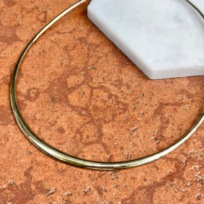 Estate 10KT Yellow Gold Graduated Domed Omega Necklace