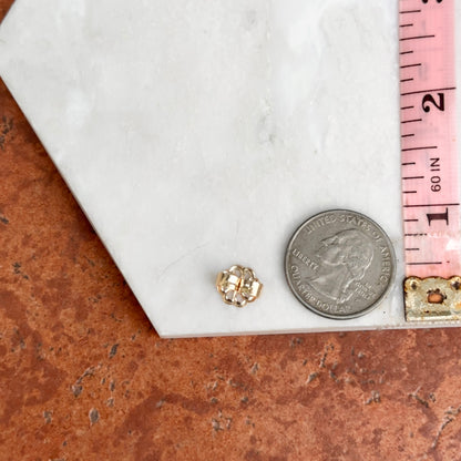 10KT or 14KT Yellow Gold 9mm Friction Earring Bacls