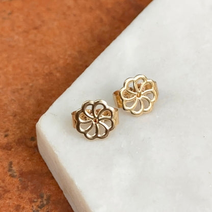 10KT or 14KT Yellow Gold 9mm Friction Earring Bacls