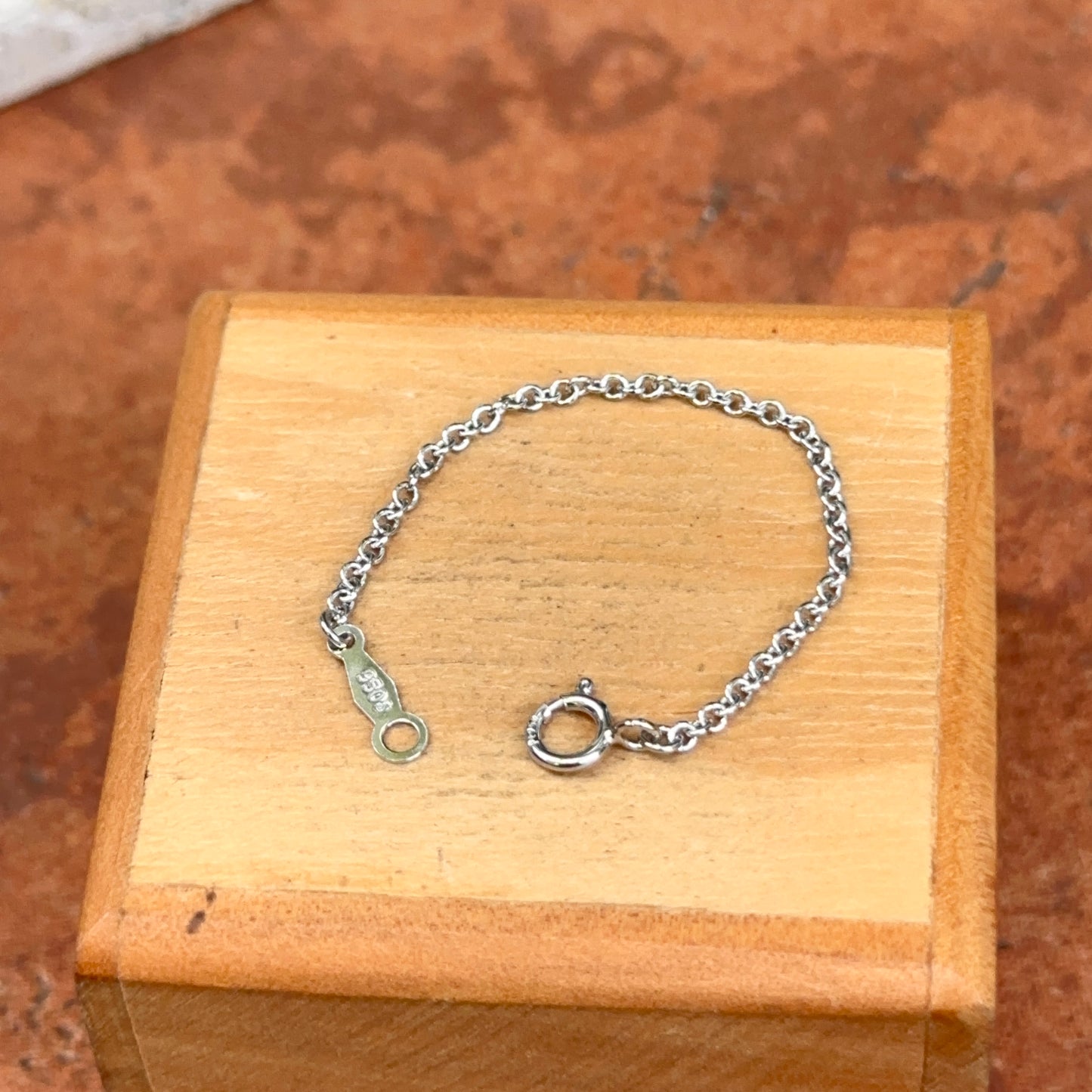 Platinum 1.5mm Cable Chain Extender / Safety Chain