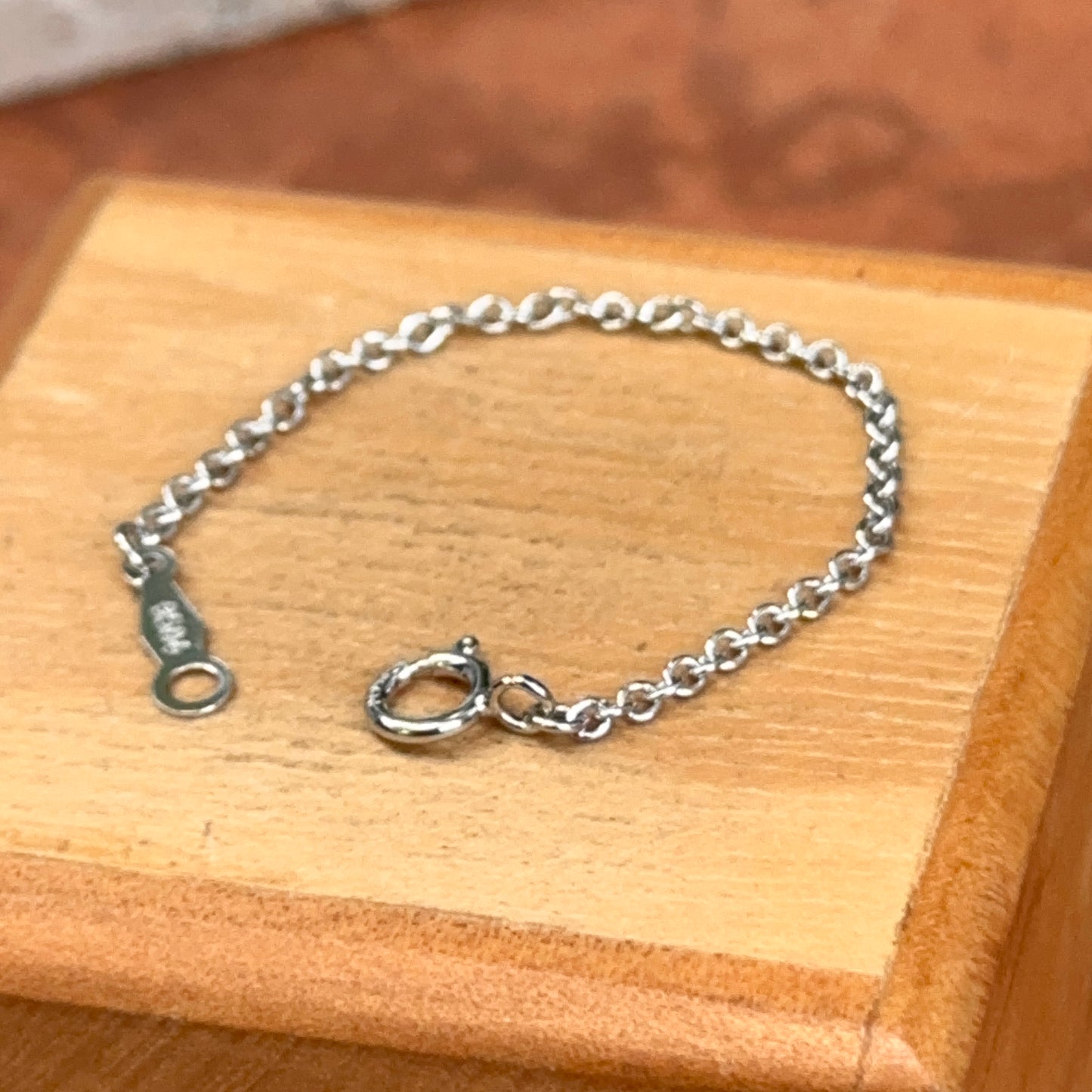 Platinum 1.5mm Cable Chain Extender / Safety Chain