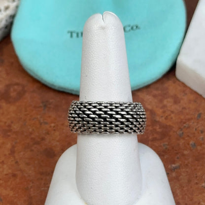 Estate Sterling Silver Tiffany & Co. Somerset Mesh Ring