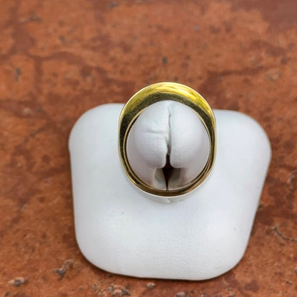 Estate 18KT Yellow Gold 2 Row Invisible-Set Princess-Cut Diamond Band Ring