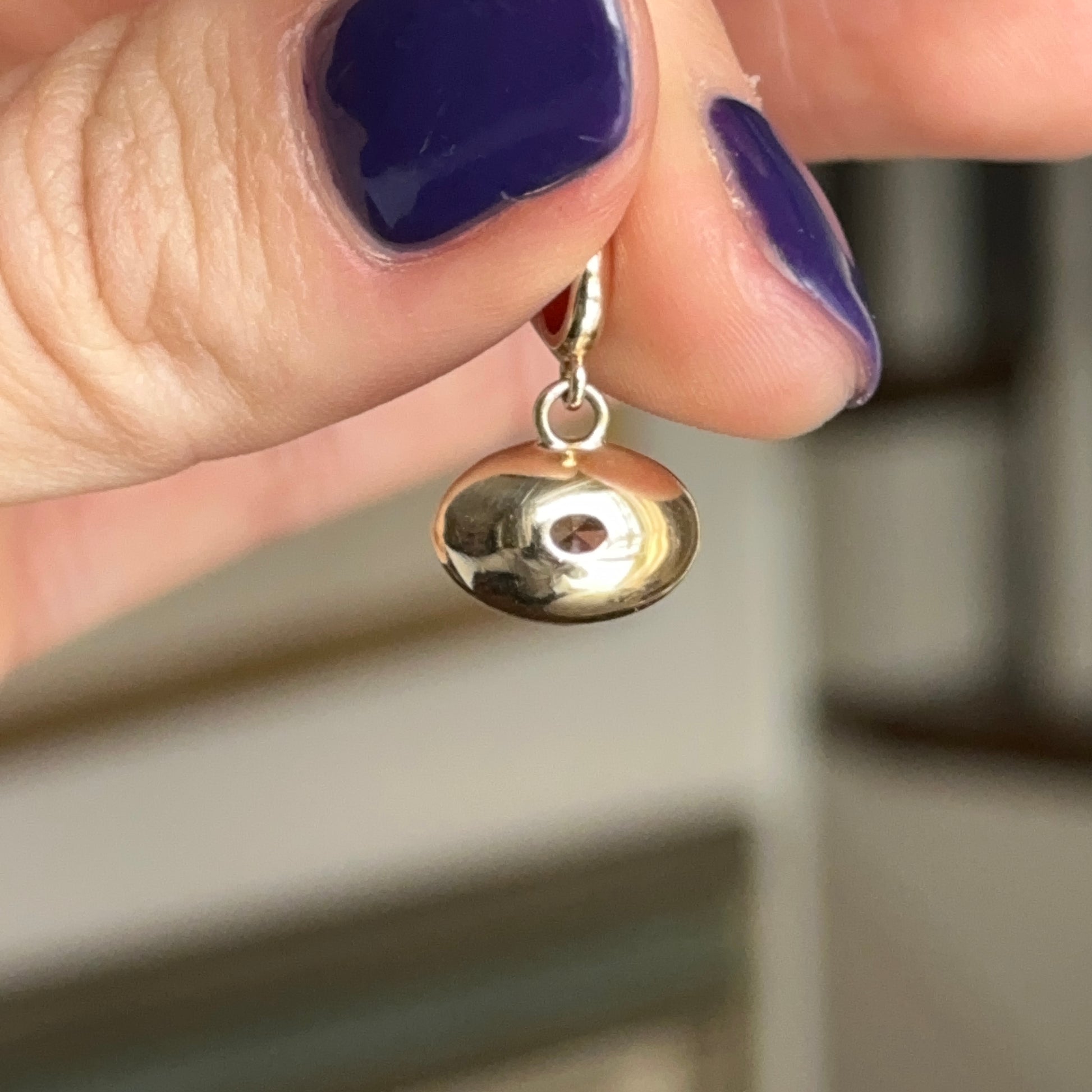 14KT Yellow Gold Oval 2 CT Lab Diamond Georgian Set Pendant - LSJ