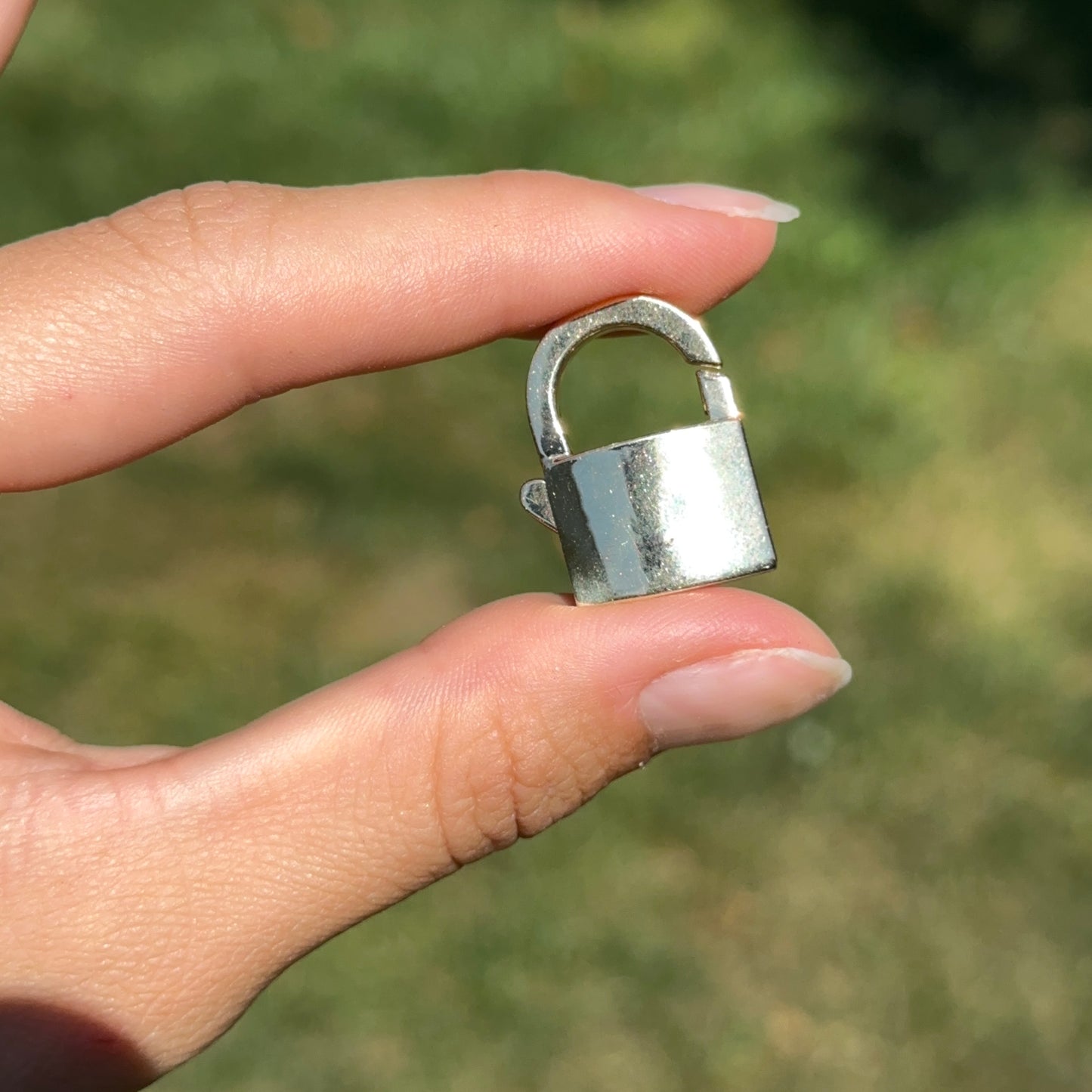 14KT Yellow Gold Hinged PadLock Pendant 28mm