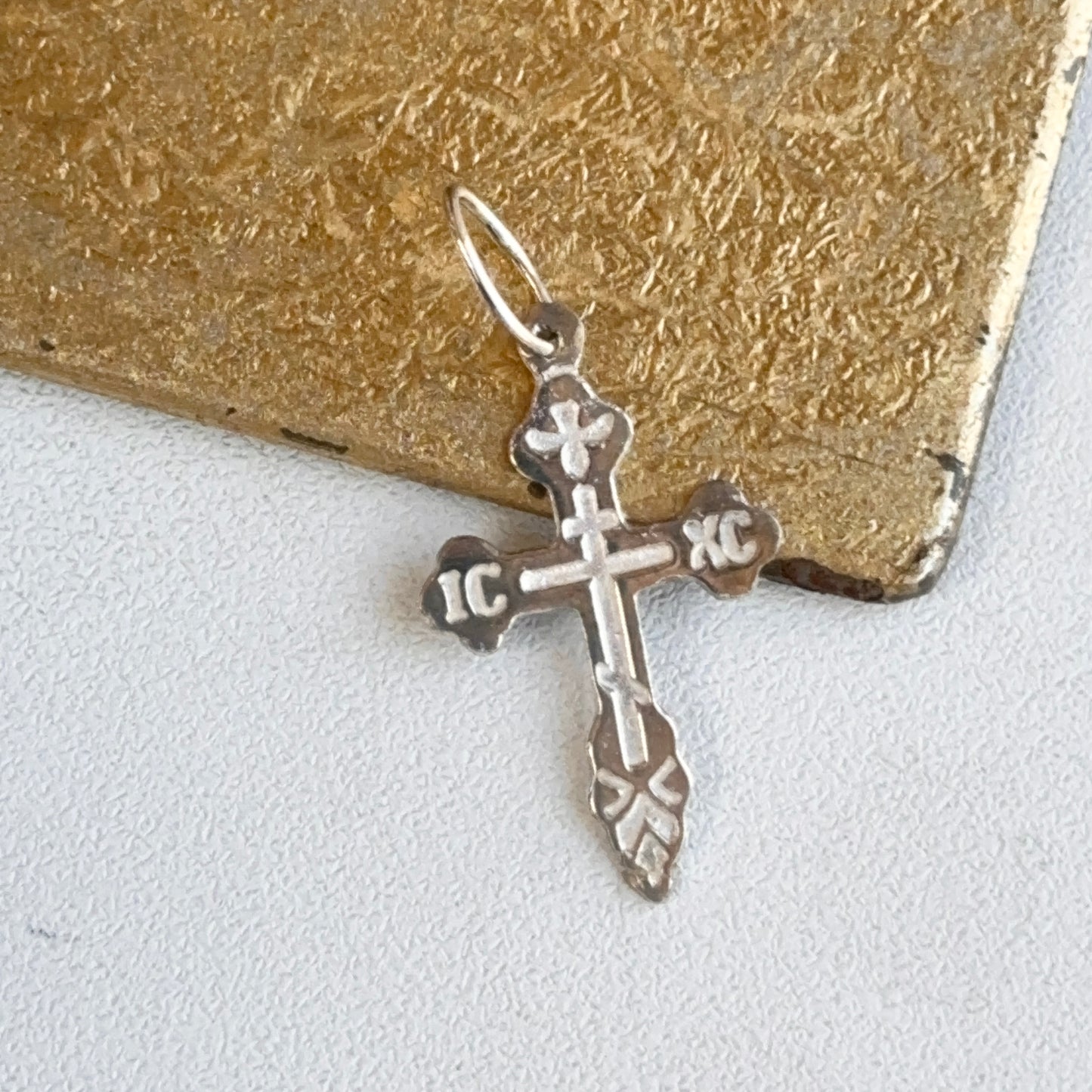 Sterling Silver Eastern Orthodox Cross Pendant