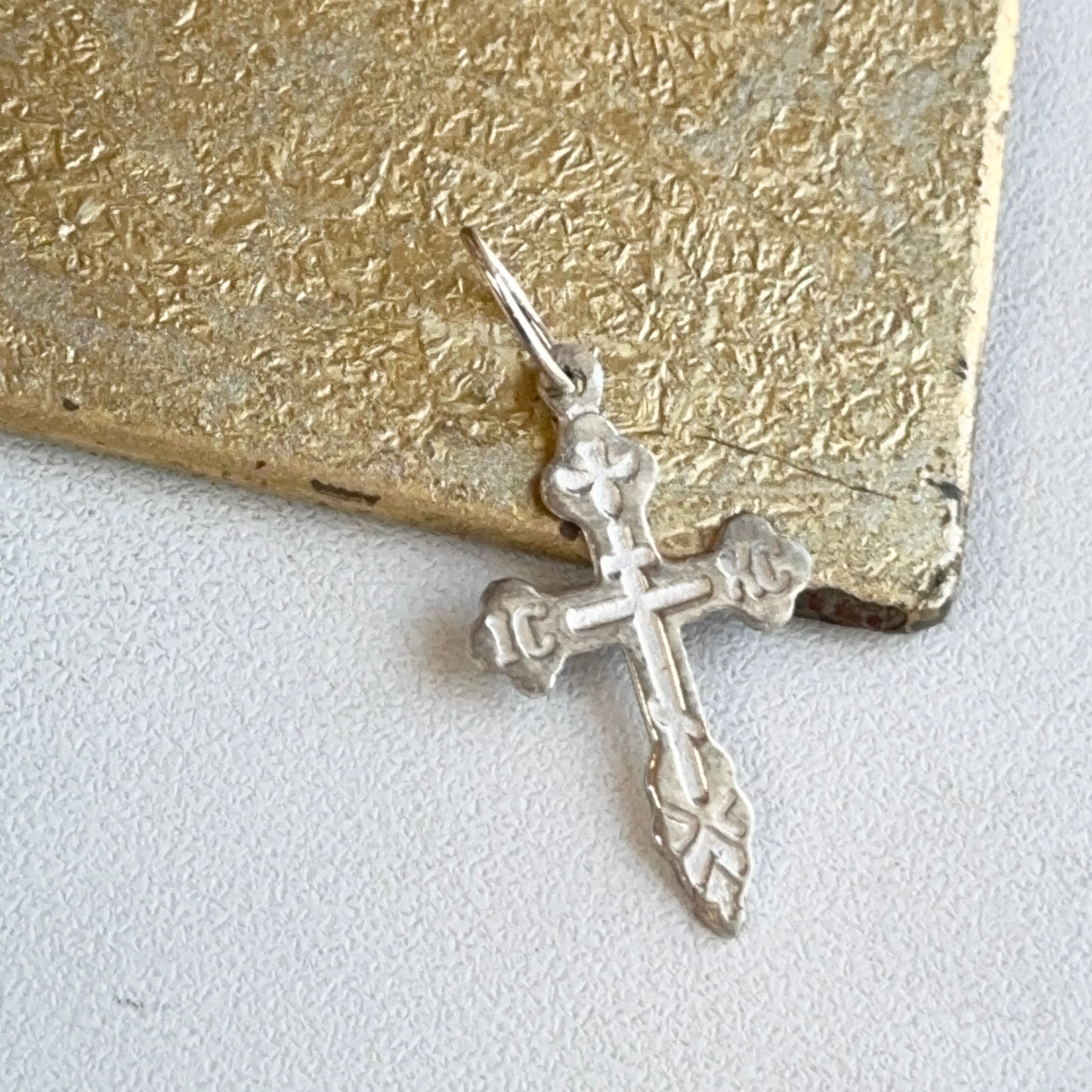 Sterling Silver Eastern Orthodox Cross Pendant