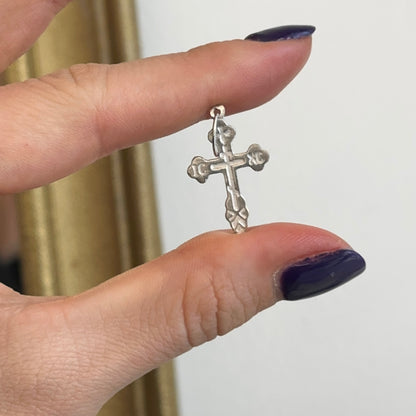 Sterling Silver Eastern Orthodox Cross Pendant