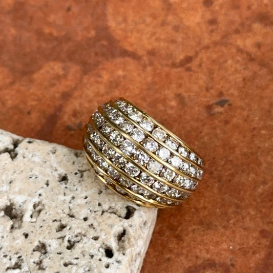 18KT Yellow Gold Jeff Cooper Channel-Set Diamond Dome Ring