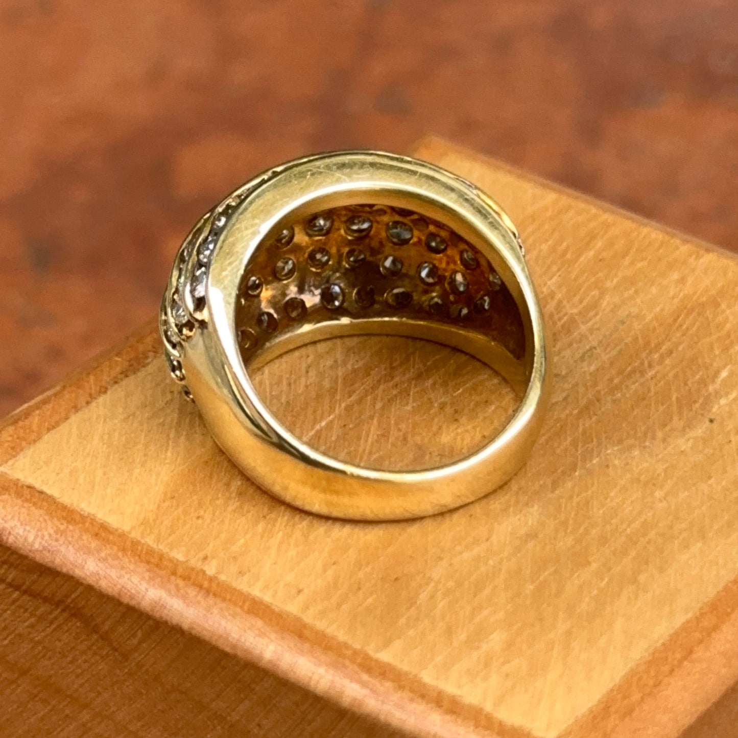 18KT Yellow Gold Jeff Cooper Channel-Set Diamond Dome Ring