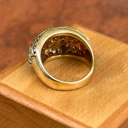 18KT Yellow Gold Jeff Cooper Channel-Set Diamond Dome Ring