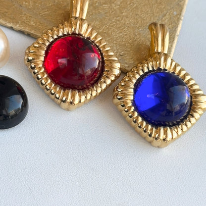 2 Yellow Gold-Plated Kenneth Jay lane Four Round Stones Interchangeable Pendants