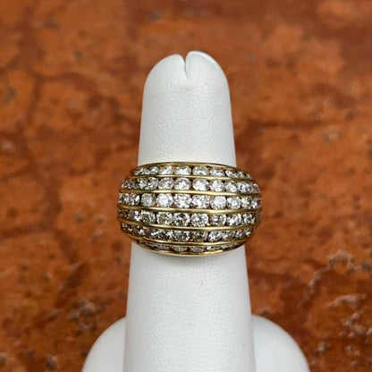 18KT Yellow Gold Jeff Cooper Channel-Set Diamond Dome Ring