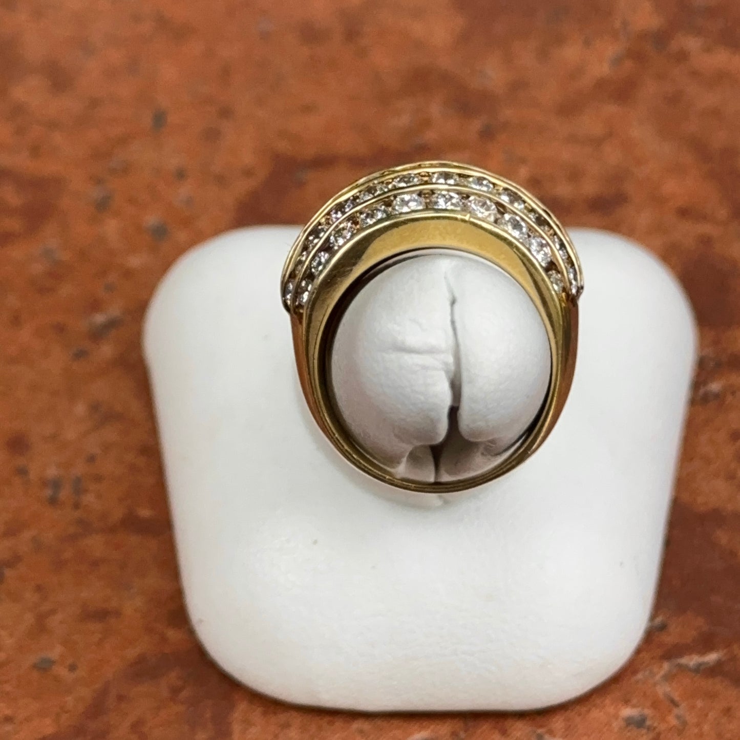 18KT Yellow Gold Jeff Cooper Channel-Set Diamond Dome Ring