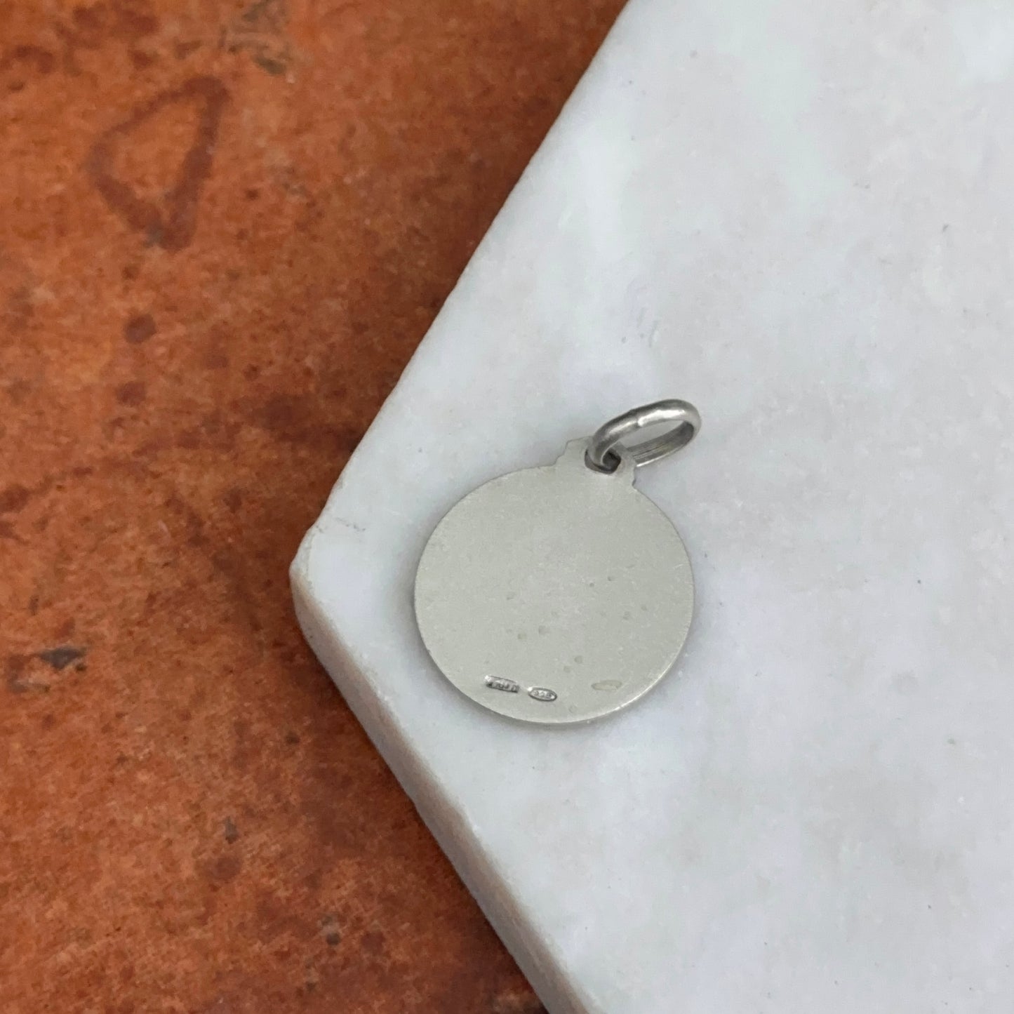 Sterling Silver Miraculous Medal Round Pendant 16mm