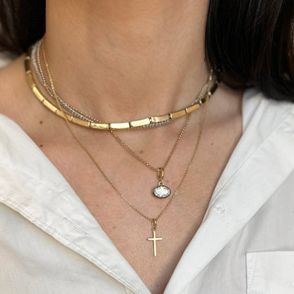 14KT Yellow Gold Shiny Polished Cross Pendant Small