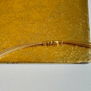 18KT Yellow Gold 7-Strand Cable Wire Collar Necklace