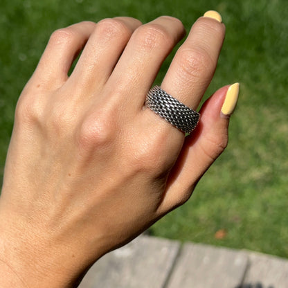 Estate Sterling Silver Tiffany & Co. Somerset Mesh Ring