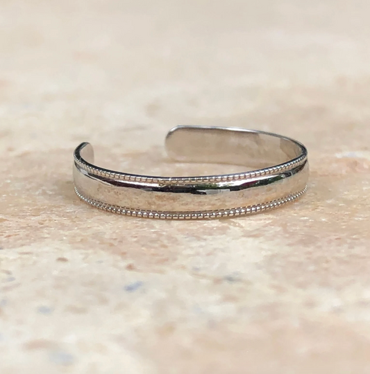 14KT White Gold Milgrain Toe Ring