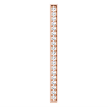 14KT Rose Gold 1/5 Carat Diamond Vertical Bar Pendant Slide