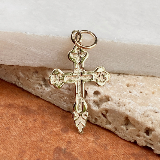 10KT Yellow Gold Eastern Orthodox Cross Pendant