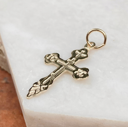 10KT Yellow Gold Eastern Orthodox Cross Pendant