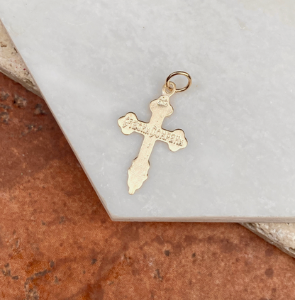 10KT Yellow Gold Eastern Orthodox Cross Pendant