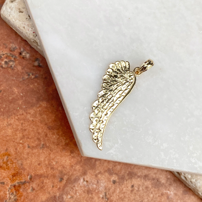 14KT Yellow Gold Guardian Angel Wing Pendant