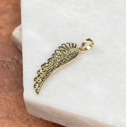 14KT Yellow Gold Guardian Angel Wing Pendant