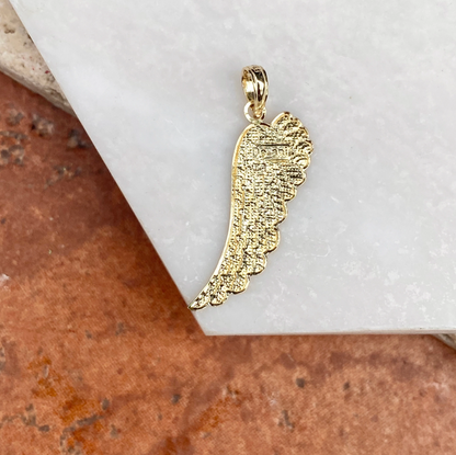 14KT Yellow Gold Guardian Angel Wing Pendant