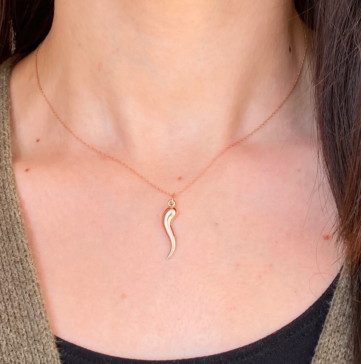 14KT Rose Gold .60mm Cable Rope Chain Necklace