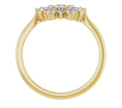 14KT Yellow Gold .50 CT Diamond Vintage-Inspired Ring
